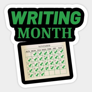 November is Writing Month Sticker